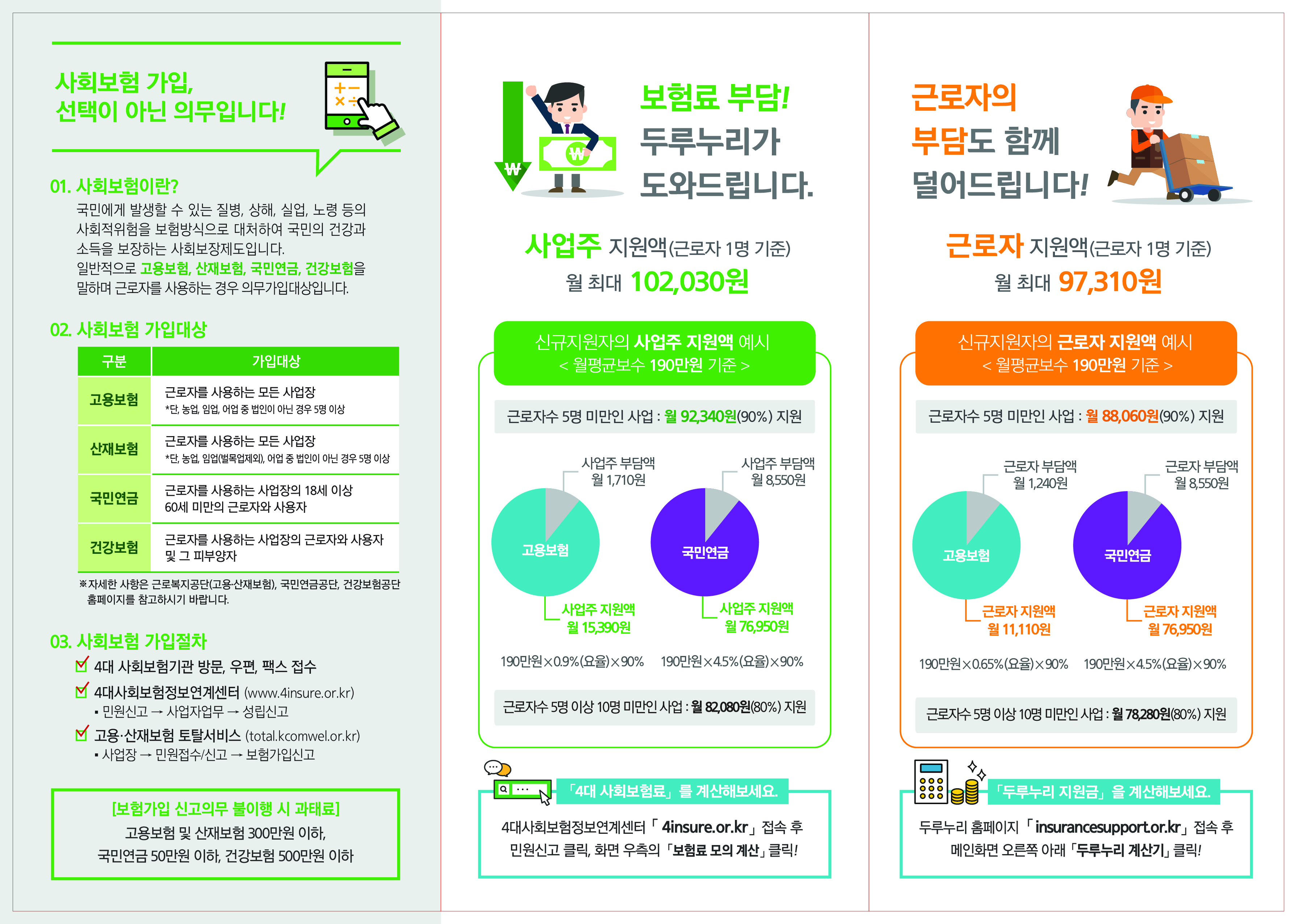 (2019) 두루누리 사회보험료 지원사업 리플릿